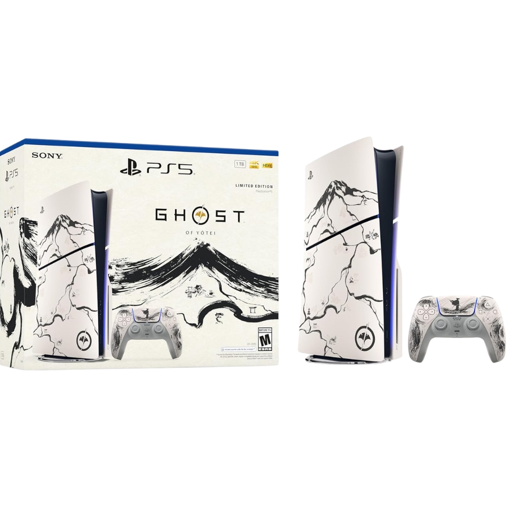 Consola Sony PlayStation 5 Slim CFI-2015 Disk 1TB SSD - Ghost of Yōtei Black Limited Edition